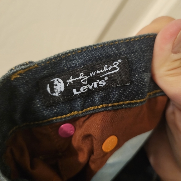 Levi x Andy Warhol Art Inspired Denim Jeans Size 30x34 - Picture 3 of 6